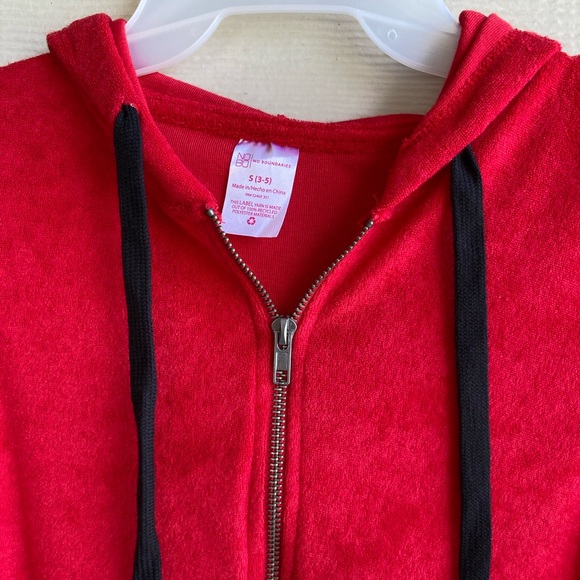 NWT No Boundaries Zip Front Hooded  Dress -Small - Picture 4 of 7